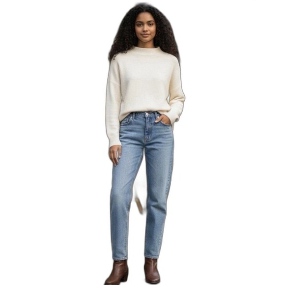 AGOLDE Denim - AGOLDE Riley High Rise straight Leg Button Fly Raw Hem Jeans Sz 24